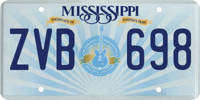 MS license plate ZVB698