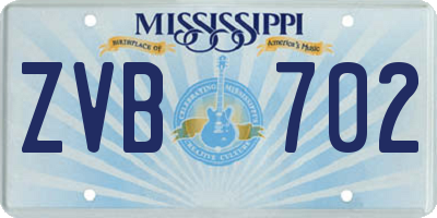 MS license plate ZVB702