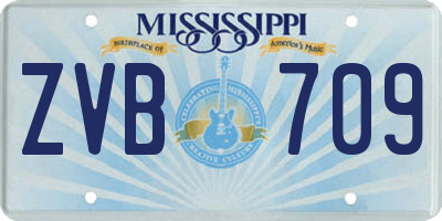 MS license plate ZVB709