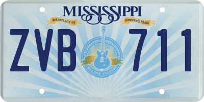 MS license plate ZVB711