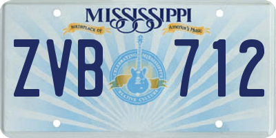 MS license plate ZVB712
