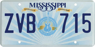 MS license plate ZVB715