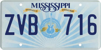 MS license plate ZVB716