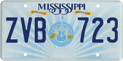 MS license plate ZVB723