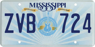 MS license plate ZVB724