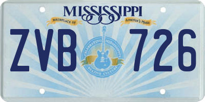 MS license plate ZVB726
