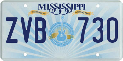 MS license plate ZVB730