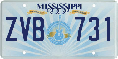 MS license plate ZVB731