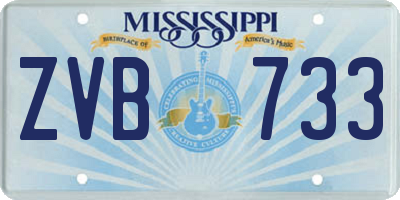 MS license plate ZVB733