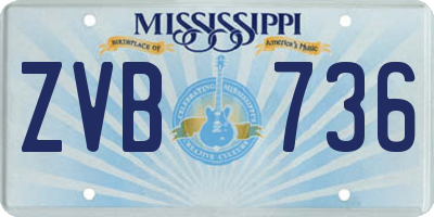 MS license plate ZVB736