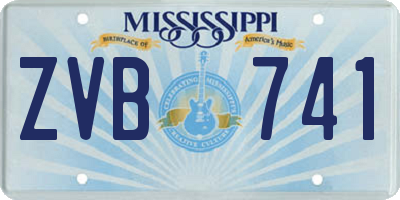 MS license plate ZVB741