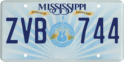 MS license plate ZVB744