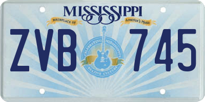 MS license plate ZVB745