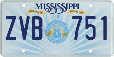 MS license plate ZVB751