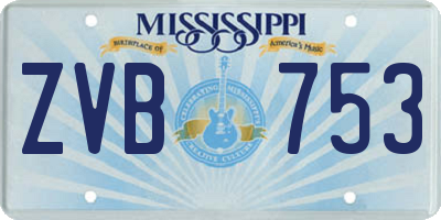 MS license plate ZVB753