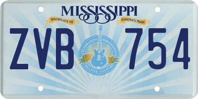 MS license plate ZVB754