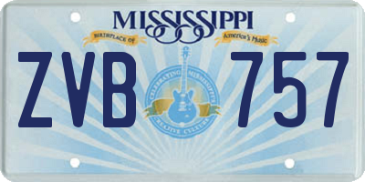 MS license plate ZVB757