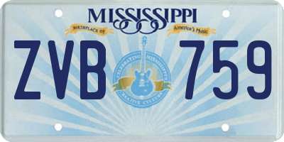 MS license plate ZVB759