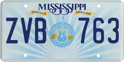 MS license plate ZVB763
