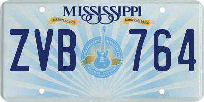 MS license plate ZVB764