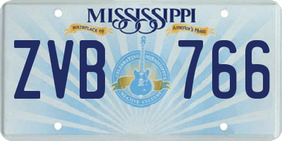 MS license plate ZVB766