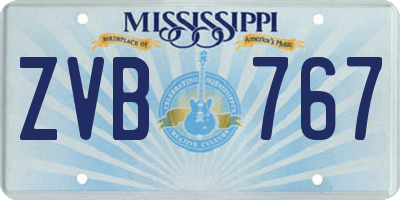 MS license plate ZVB767
