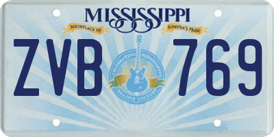 MS license plate ZVB769