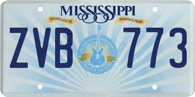 MS license plate ZVB773