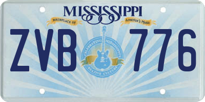 MS license plate ZVB776