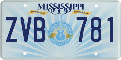 MS license plate ZVB781