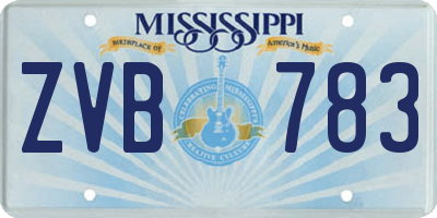 MS license plate ZVB783