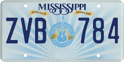 MS license plate ZVB784