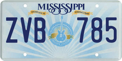 MS license plate ZVB785