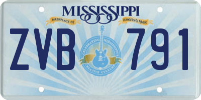 MS license plate ZVB791