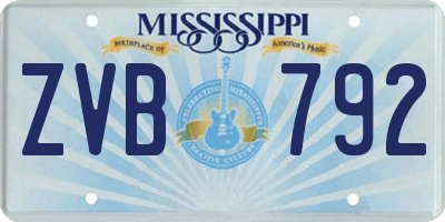 MS license plate ZVB792