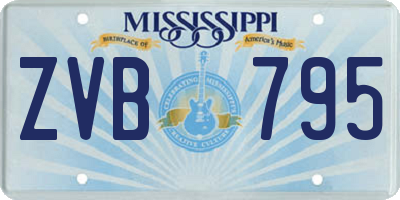 MS license plate ZVB795
