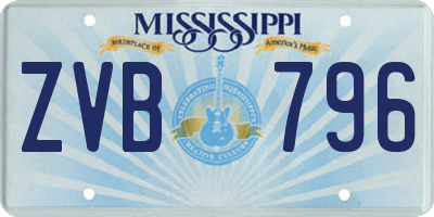 MS license plate ZVB796