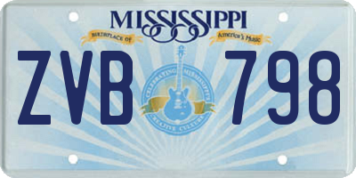 MS license plate ZVB798