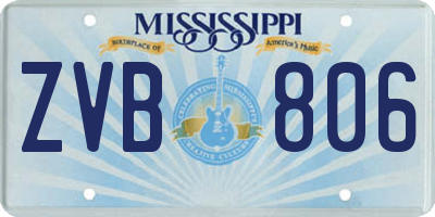 MS license plate ZVB806