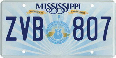 MS license plate ZVB807