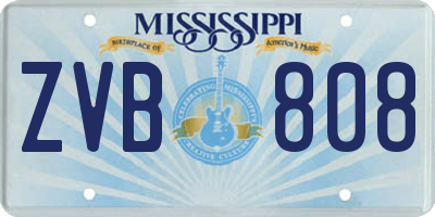 MS license plate ZVB808