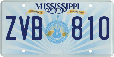 MS license plate ZVB810