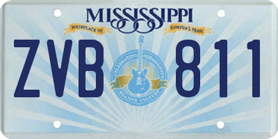 MS license plate ZVB811