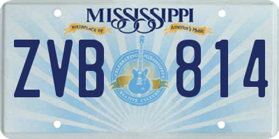 MS license plate ZVB814