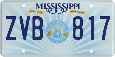 MS license plate ZVB817