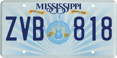 MS license plate ZVB818