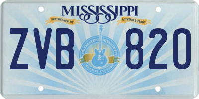 MS license plate ZVB820