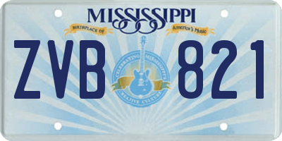 MS license plate ZVB821