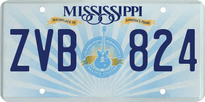 MS license plate ZVB824