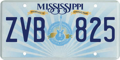 MS license plate ZVB825